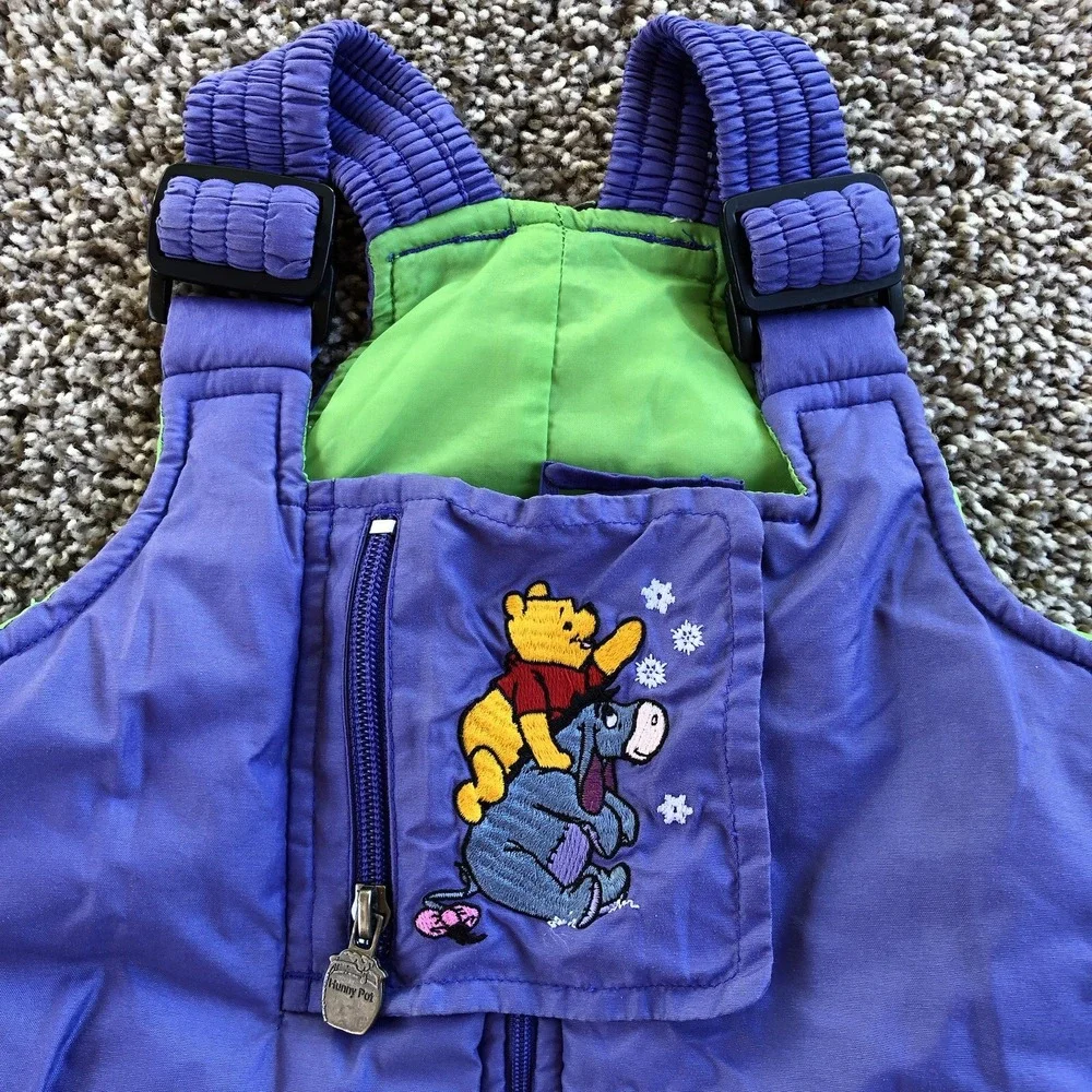 Vintage Disney Catalog Winnie The Pooh Snow Bib Overalls Kids S Embroidered READ